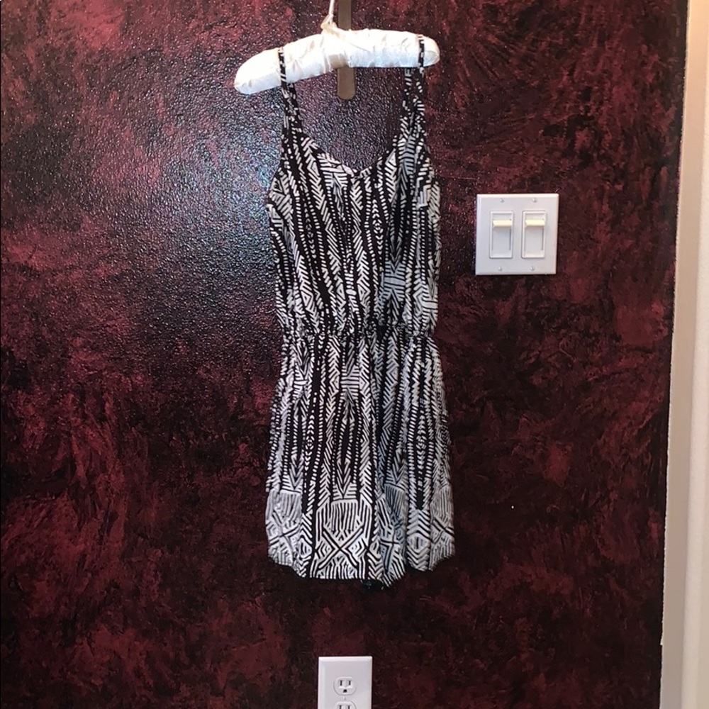 Black and White Tribal print romper